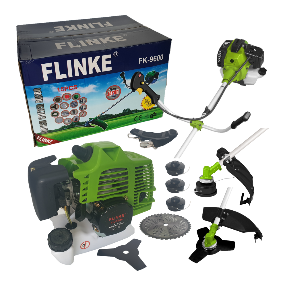 Flinke FK-9600 Benzines Fűkasza 5,8 LE 65ccm 15 Részes 2024 -s Ipari Kivitel Japán Motoros Professszionális Bozótvágó
