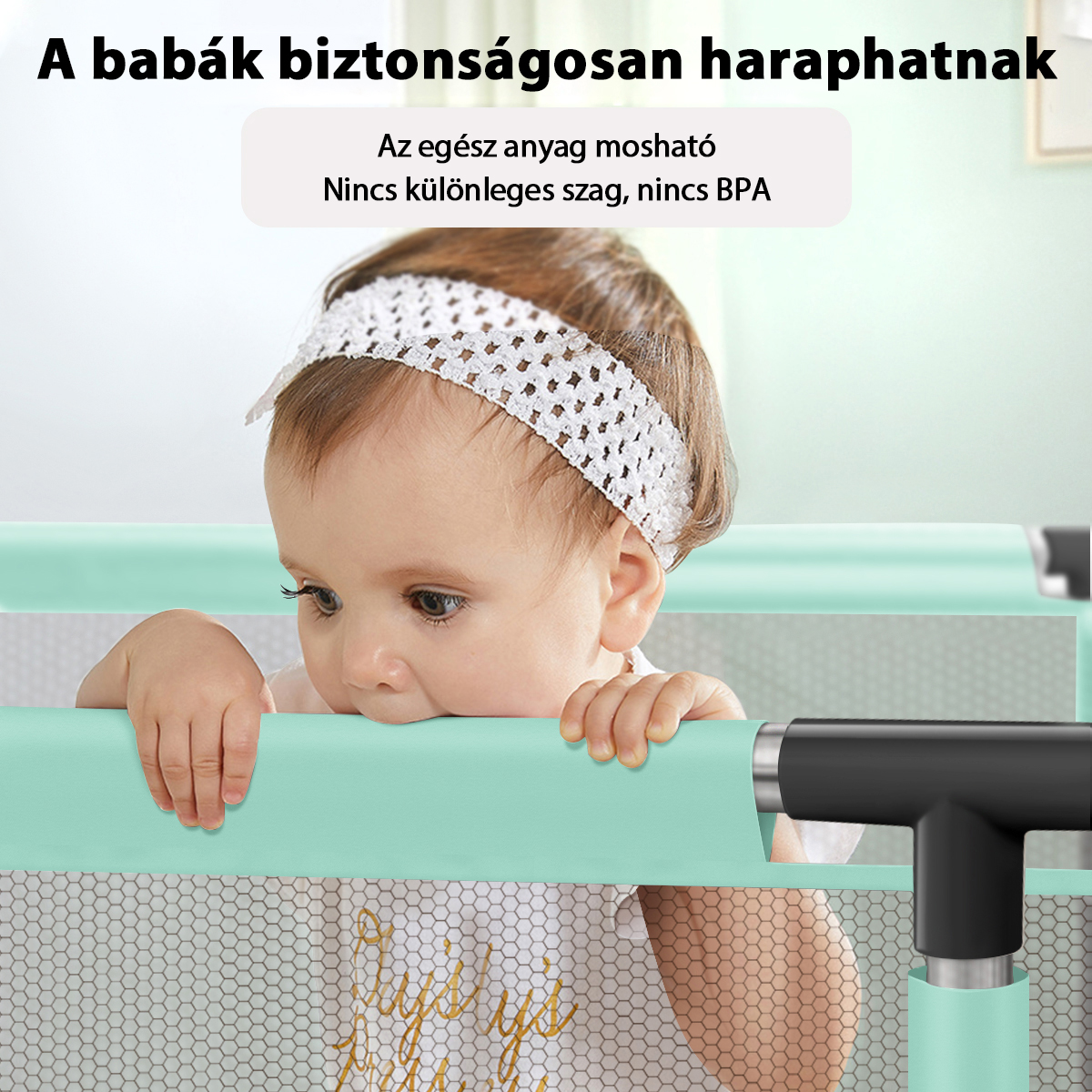 Baba járóka, BIOBY, 128x128x66cm, könnyen összeszerelhető és ...